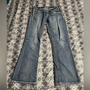 Rock & Roll Cowgirl Flare Jeans in Classic Blue